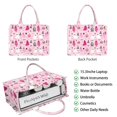 thumbnail image 2 of Large Capacity Tote Bag,Halloween Pink Ghosts and Witchy Elements Handbag Fashion Luxury Tote Bag,15.7"x13"x 5.1" Inches,Laptop Compatible, 2 of 6