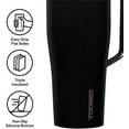 thumbnail image 3 of Corkcicle 30 oz Cold Cup XL, Triple Insulated,  Stainless Steel, Water Bottle Tumbler with Handle and Straw, Matte Black, 3 of 9