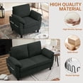 thumbnail image 2 of Soscana Modern Loveseat and Accent Chair 2 Piece Set, Small Couch Sofa Set with Wide Arms & Side Pockets, Comfy 2 Seater Sofa and 1 Seater Armchair Set for Apartment Living Room Office Studio, 2 of 7
