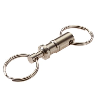 Lucky Line Quick Release Keychain, Nickel-Plated Brass, 1 Pack
