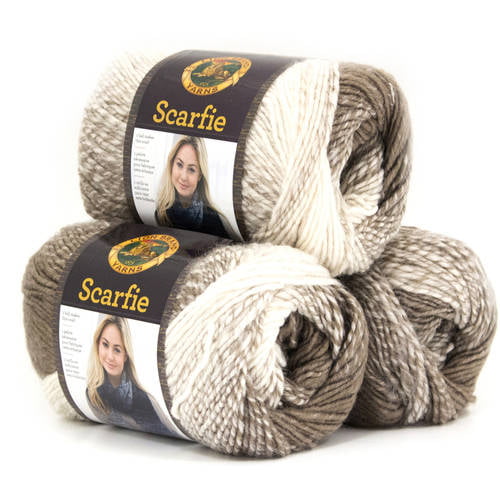 Lion Brand Scarfie Yarn-Cream/Taupe (1 Piece(s))