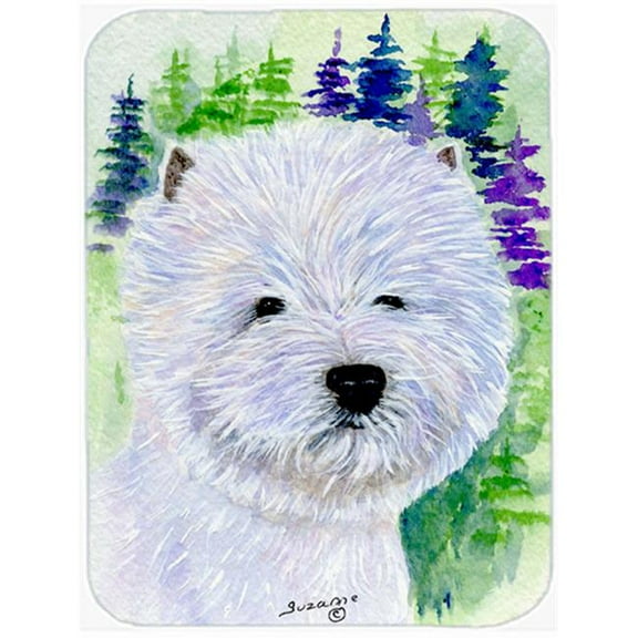 Westie Glass Cutting Board - Large