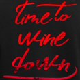 thumbnail image 3 of CafePress - Time To Wine Down Pajamas - Women's Short Sleeve Print T-Shirt and Pants Dark Cotton Pajama Set, 3 of 7