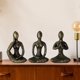 thumbnail image 3 of 3 piezas de esculturas de figuras de yoga, adornos de estilo nórdico, soporte para artesanías, para dorado, 3 of 8