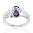 thumbnail image 3 of KIRAN FINE JEWEL Oval Purple Amethyst Topaz Cocktail Band Ring 925 Silver Wedding Engagement Women Gemstone Statement Jewelry Gift For Her, 3 of 5