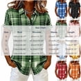 thumbnail image 4 of MLCDZ Plaid Shirts for Women Short Sleeve Button Down Collared Casual Loose Fit Summer Lightweight Breathable Beach Vacation Blouses, 4 of 6