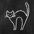 thumbnail image 2 of Dalix Black Cat Embroidered Fleece Zip Washed Hoodie Cold Fall Winter Women in Black XL X-Large, 2 of 5