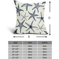 thumbnail image 4 of Navy Blue Starfish Pillow Covers 20X20 Inch Set of 2 Beach Ocean Coastal Decorative Square Pillow Cases Summer Nautical Cotton Linen Cushion Case Home Decor for Sofa Couch Bedroom Outdoor, 4 of 6
