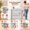 thumbnail image 5 of SPACEANY Baby Gate, Durable Retractable and Portable Easy To Use Safety Mesh Gate, for Stairs, Doorways, Hallways, Indoor and Outdoor, Ideal for Dogs, 33.5 Inch Tall (45 Inch rayWide, Gra'y), 5 of 9