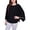 Black, variant on Petite Size Long Batwing Top With Glitz Tape At Neckline Sleeves Cobalt PM