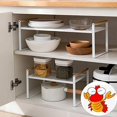 thumbnail image 4 of Kitchen Rack, Spice Rack, Made of Iron and Wooden Handle, Suitable for Home and Kitchen Storage, White (35 x 21 x 20), 4 of 5