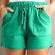 thumbnail image 1 of Pantalones cortos deportivos casuales de talla grande de color liso a la moda para mujer de Augper, 1 of 7