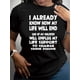 thumbnail image 1 of Camiseta con estampado humorístico "Ya sé cómo terminará mi vida" para mujer - Cuello redondo informal, manga corta, algodón, lavable a máquina, ideal para primavera/verano, ropa humorística | Camisa, 1 of 7