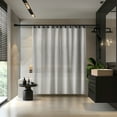 thumbnail image 2 of Cortina de baño Acento Dots 183x183 cm con ojales negros, dobladillo magnetico y tacto suave, Transparente, 2 of 7