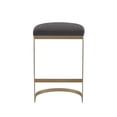 thumbnail image 3 of Madison Park Maison 25" Solid Wood Polyester Counter Stool in Charcoal/Gold, 3 of 9