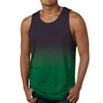 thumbnail image 2 of TOWED22 Men Sports Tank Top Summer Breathable Sleeveless Round Neck Solid Color Tops Running Fitness Tops(Green,S), 2 of 4