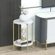 thumbnail image 3 of Mesa auxiliar 2 niveles Ilios Innova MA-40D Blanco con dorado, 3 of 9