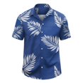 thumbnail image 5 of Hawaiian Shirt for Men Summer Short Sleeve Button Up Notch Collar Tropical Print Beach Shirts Vacation Outfits, 5 of 5