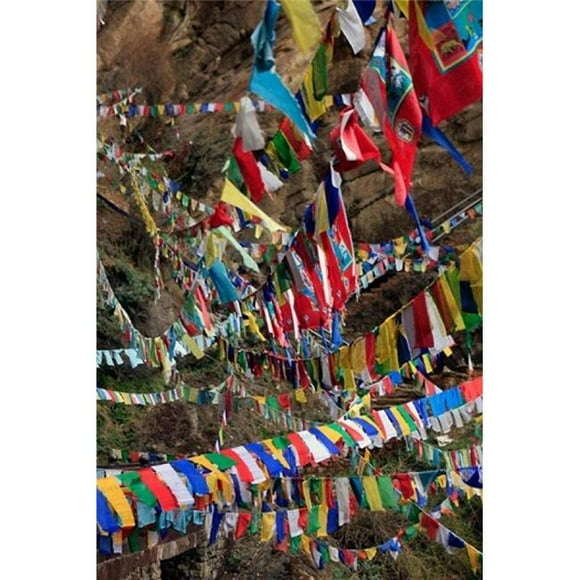 Danita Delimont PDDAS04KWI0057B Prayer Flags Thimphu Bhutan Poster Print by Kymri Wilt, 18 x 24