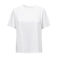 thumbnail image 1 of ONLY Camiseta para mujer - ONLONLY TEE, cuello redondo, algodón, liso Blanco S (Small), 1 of 6