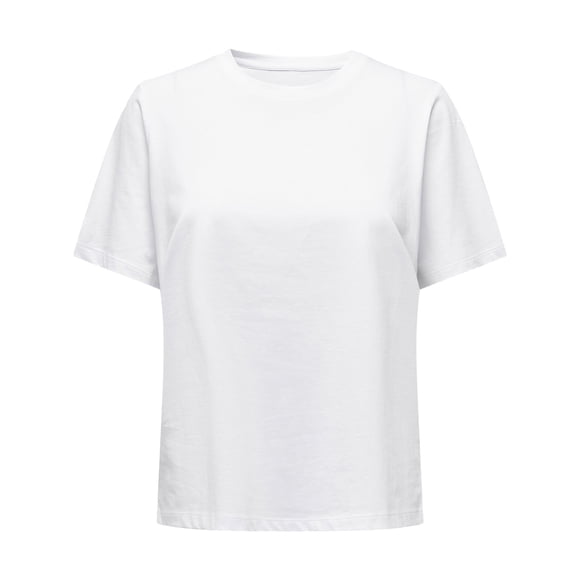 ONLY Women T-shirt - ONLONLY TEE, round neck, cotton, plain colour White S (Small)