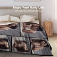 thumbnail image 5 of Custom Blanket with Photo Personalized Customized Picture Name Text Logo Blankets Birthday Anniversary Wedding Memorial Gifts for Dad Mom, Grey, 28"x36" Blankets, 5 of 5