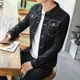 thumbnail image 4 of Chaqueta vaquera roja para hombre, abrigos vaqueros para hombre de Corea, corte ajustado, bajo costo, entrega rápida, talla grande, ropa de marca de lujo al precio más bajo, 4 of 5