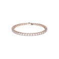 thumbnail image 1 of Pulsera de tenis Swarovski Matrix con piedras transparentes en oro rosa, 1 of 4