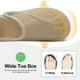 thumbnail image 2 of Zapatillas QFH ajustables anchas para diabéticos, beige 36-37/38-3, 2 of 6