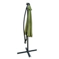 thumbnail image 3 of Aukfa 10ft Patio Solar LED Lighted Outdoor Umbrellas with Cross Base for Market Beach Pool - Green, 3 of 8