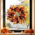 thumbnail image 4 of Fall Maple Leaf Wreath Static Window Clings for Thanksgiving Decor, Thanksgiving Seasonal Decals for Indoor Glass Window Display, 4 of 4