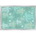 thumbnail image 1 of SeaTurtles - Pattern - Lantern Press Artwork (36x24 Giclee Art Print, Gallery Framed, Silver Wood), 1 of 1