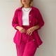 thumbnail image 2 of Conjunto de 2 piezas para mujer: pantalones anchos y blusa con cuello en V - Ropa informal con cintura elástica - Poliéster, S-XL, 2 of 5