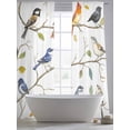 thumbnail image 5 of Leaf Bird Sheer Curtains 96 Inch Length 2 Panels Set, Colorful Spring Tree Branch Country Boho Voile Window Treatment Semi Sheer Long Curtains Drapes for Bedroom/Living Room/Kitchen 52"x96"x2, 5 of 7