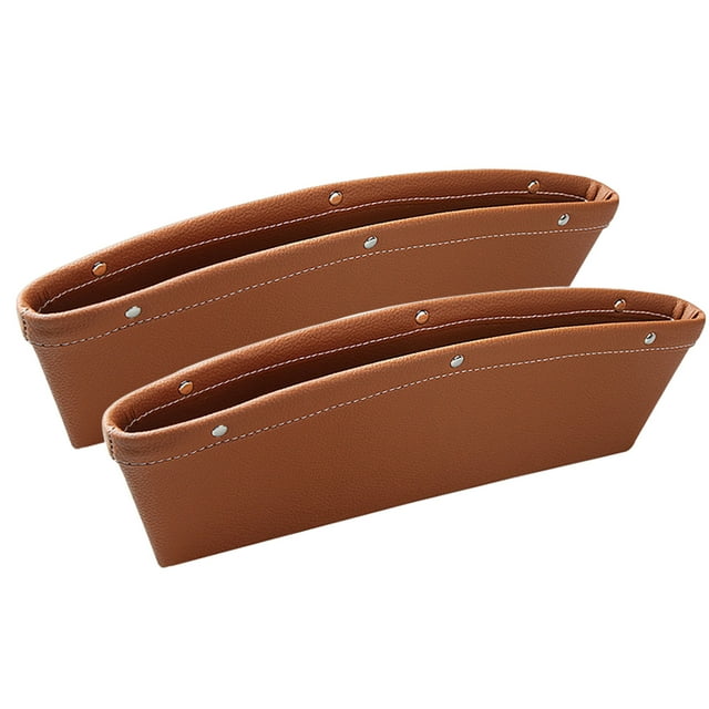 NARABB Leather Car Seats Catcher Spacelist Bag Pocket Storage Leak-proof Box