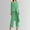 Green, variant on Women's Linen Suit Set 2 Piece Wide Leg Pants and Long Sleeve Shirt Summer Beach Outfit Loose Fit Dressy Trousers