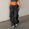 thumbnail image 1 of Pantalones Pantalones cargo para mujer Cordón Pantalones anchos casuales Joggers Monos (Negro S) Cgtredaw Negro T S para Mujer, 1 of 9