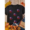 thumbnail image 7 of Women's Black Sequin Hat Pumpkin Graphic Crew Neck T-Shirt - [ZhiHiMeRi] | (US 20-22)2XL, 7 of 7