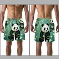 thumbnail image 3 of luoweisi Men's Beach Shorts Quick Dry Swim Trunks with Mesh Lining Panda S, 3 of 5