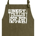 thumbnail image 2 of ThisWear Best Grillin Pop-Pop Ever Funny Apron for BBQ Grilling Two Pocket Apron Military Green, 2 of 7