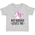 thumbnail image 3 of Inktastic My Nanny Loves Me Unicorn Girls Toddler T-Shirt, 3 of 5