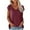Wine, variant on Giftesty Tops for Women Women Casual V-Neck Solid Color Casual Shirts Loose Fit Basic Blouse