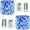 Blue, variant on USB Operated Copper Fairy Lights, 2 Pack 16Ft 50 LED Outdoor Fairy String Lights with Remote, 8 Modes Silver Wire Twinkle Lights for Bedroom, Dorm, Patio, Christmas, Party, Indoor (Cold White)
