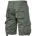 thumbnail image 5 of SDNall Mens Cargo Shorts Work Shorts Mid-Waist Multi-Pocket Pants Casual Sports Shorts (Green,Sizes:S-2XL), 5 of 9