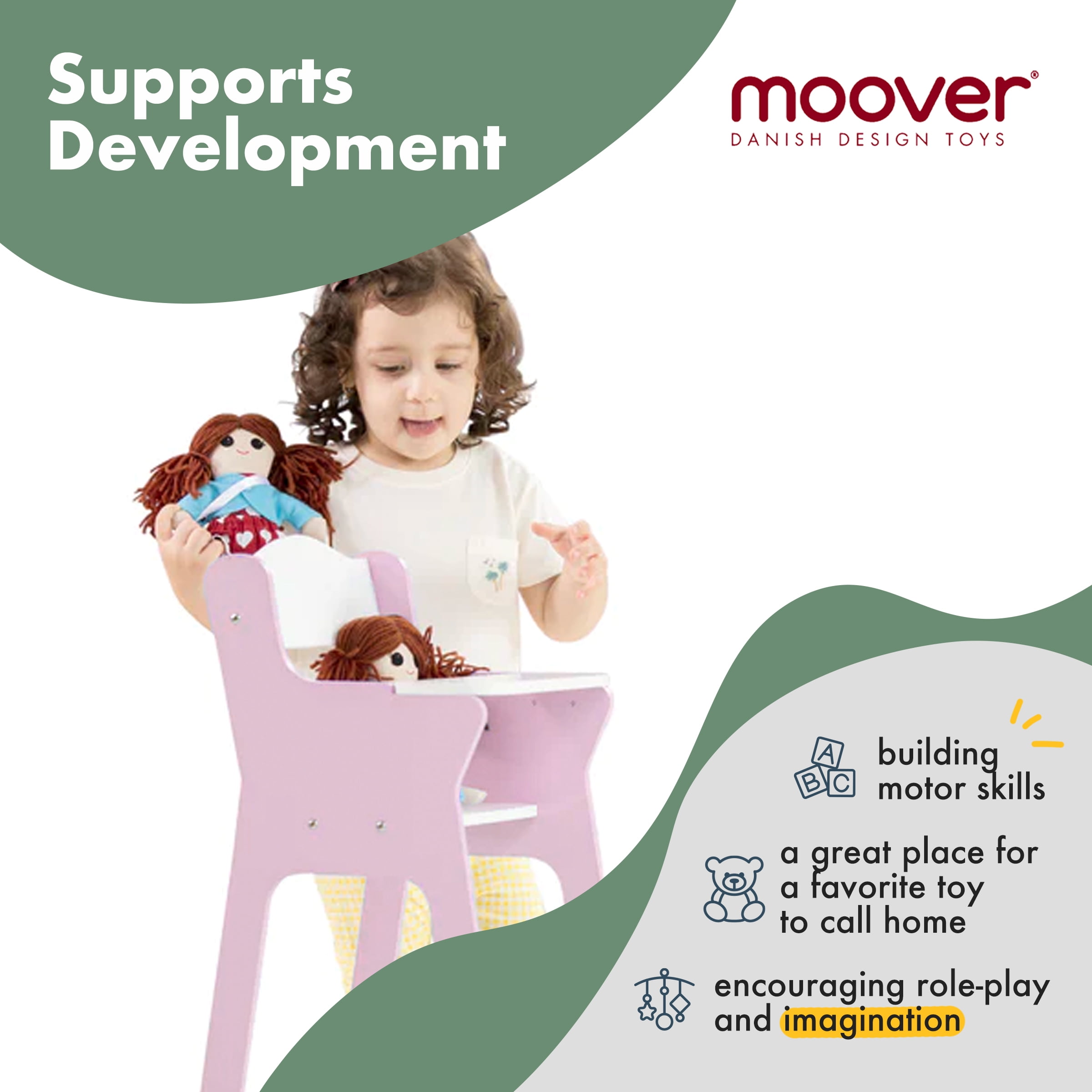 Moover doll on sale high chair