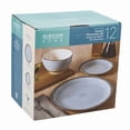 thumbnail image 2 of Gibson Home 142774.12 Holcomb Ceramic Dinnerware Set, Light Blue - 12 Piece, 2 of 5