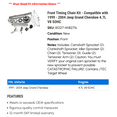 thumbnail image 2 of Front Timing Chain Kit - Compatible with 1999 - 2004 Jeep Grand Cherokee 4.7L V8 SOHC 2000 2001 2002 2003, 2 of 2