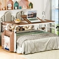 thumbnail image 4 of 40cm Adjustable Overbed Table - Tilt Desktop with 360° Wheels & Side Shelf, Height/Length Customizable, 4 of 8
