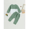 thumbnail image 5 of Autumn Toddler Baby Boys Pants Set 6M 12M 18M 24M 3Y Long Sleeve Contrast Color Sweatshirt Elastic Waist Pants Spring Clothes, 5 of 10