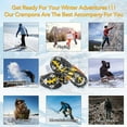 thumbnail image 4 of Crampons à Glace, 19 Pointes en Acier Inoxydable pour Bottes de Randonnée Chaussures Antidérapantes, Grande Protection pour Hommes Femmes Activités Hivernales Extérieur (Noir, TG), 4 of 4